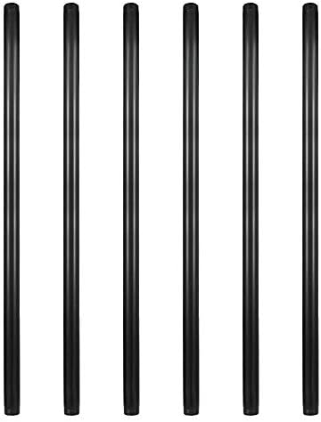 GeilSpace 6 Pack 3/4" × 36" Pre-Cut Black Metal Pipe, Industrial Steel Fits Standard Three Quarters Inch Black Threaded Pipes and Fittings - Vintage DIY Industrial Shelving (3/4" × 36", Black)