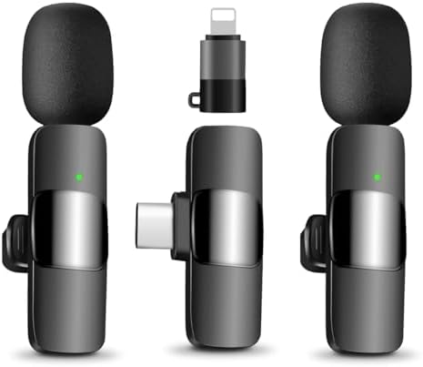 2025NEW Professional Wireless Lavalier Microphone for iPhone and Android, Plug-and-Play Noise-Reducing Mini Microphone for Podcasting, Video Recording, Tiktok, YouTube and Vlog
