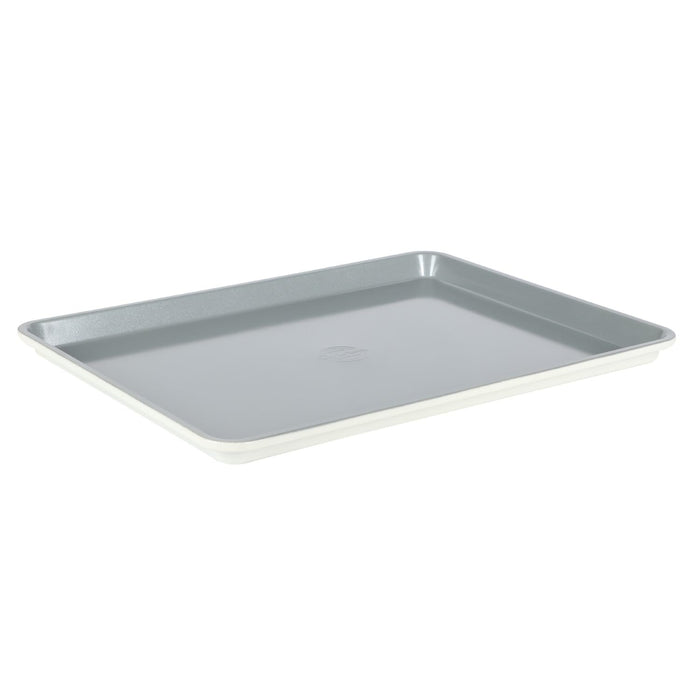 Sur La Table Kitchen Essentials Bake Sale Large 18 X 13 Inch PFA Free Ceramic Nonstick Cookie/Baking Sheet - Linen White
