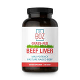 Dr. Boz Beef Liver Capsules [180 Count] Nutrient Dense Liver Supplement - Grass-Fed & Pasture Raised - Vitamin A & Bioavailable Heme Iron