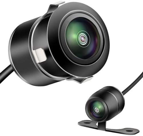 AHD 1080P Backup Camera Only Compatible with Stereo Head Units/Monitors That Support AHD 1080P 25HZ/PAL Video Signal, Flush Mount Reverse Rear Front Side View Camera for Cars Pickup SUVs TTXSCAM-E01