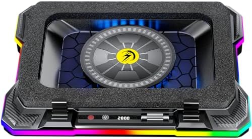 AICHESON Gaming Laptop Cooler Cooling Pad, Ultra Cooling with 10°C-35°C Temperature Drop, RGB Turbo Fan Stand Base for 14-19 inch Computer Laptops