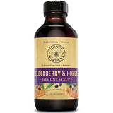 Honey Gardens Elderberry Syrup with Grade A Raw Honey, Propolis, Organic ACV & Elderberries | Traditional Immune Formula w/Echinacea | Made in The USA (4oz)