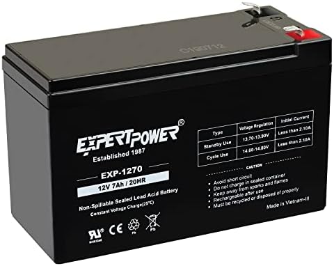 ExpertPower 12v 7ah Rechargeable Sealed Lead Acid Battery