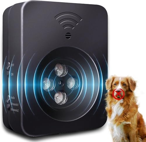 Anti Barking Device, 2025 Ultrasonic Dog Barking Silencer with 3 Modes, Dog Bark Deterrent Devices, Rechargeable Dog Barking Control Devices, Bark Box for Indoor & Outdoor Use, Pet & Human Friendly