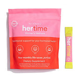 MIXHERS Hertime - Hormone Balance for Women - PMS & Menstrual Relief - with Minerals, Peony Roots, Siberian Ginseng & More - Supplement for Women - 15 Drink Packets - Sugar Free - Strawberry Lemonade