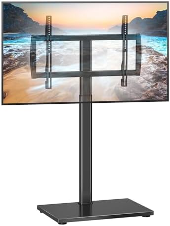 Universal Pedestal TV Stand with Bracket for 32"-75" TVs Floor TV Stand w/Cable Management Holds 132lbs Max VESA 600x400mm TS004H