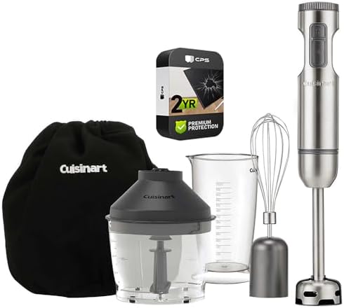 Cuisinart HB-900PC Immersion Hand Blender with Storage Bag Bundle with 2 YR CPS Enhanced Protection Pack
