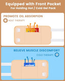 FourSeas Castor Oil Pack Wrap Kit - 8 Pcs Organic Cotton Flannel Castor Oil Packs for Liver Detox | Ease Inflammation | Constipation, Reuseable Therapy Wraps for Waist Neck Chest Arms Knees Calves