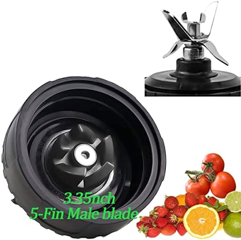 [UPGRADE] 5 Fins Blender Blade Compatible with Ninja Blender QB3000 QB3000SSW-30 QB3000QR-30 QB3001SS-30 QB3000QBK QB3004 QB3005