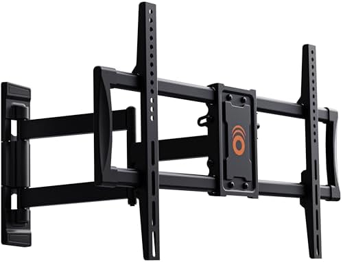 ECHOGEAR Corner TV Wall Mount for Big TVs - 24 Inches of Extension Plus Smooth Full Motion - Mount TVs Up to 65" in The Corner Or Up to 75" On A Flat Wall - Drilling Template & Cable Ties Included