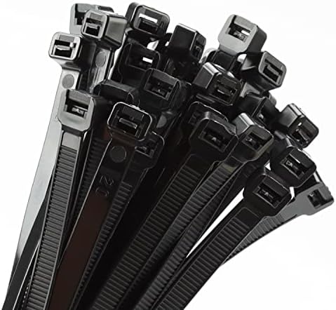 18 inch Black Zip Ties Heavy Duty 100 PACK, 200 LBS Ultra Exclusive Strong Plastic Wire Ties, Large Cable Ties Extra Long Tie Wraps, Indoor and Outdoor UV Resistant