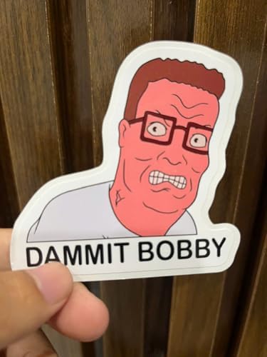 3Pcs King of Hill Dammit Bobby Vinyl Sticker 3 Inch for Water Bottle, Tumbler, Laptop, Hat, Phone Case