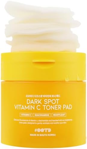 Boosting Toner Pads for Face Oily Skin Korean, #OOTD Vitamin C Niacinamide Heartleaf Hydrating Calming Redness, Vitamin C Toner Pad 70Pads 4.05oz 120ml