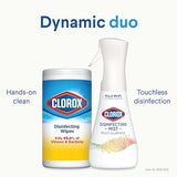 Clorox Disinfecting Mist, Lemon and Orange Blossom, Household Essentials, 1 Spray Bottle and 1 Refill, 16 Fl Oz Each