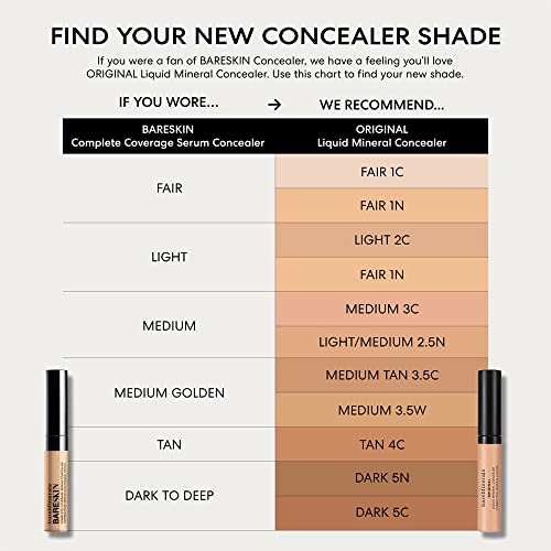 bareMinerals Original Liquid Mineral Concealer, Brightening Dark Circle Eye Concealer, Reduces Look of Fine Lines, Buildable Coverage, Vegan