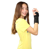 Brace Direct Pediatric Kid’s Wrist Brace for Wrist Pain, Carpal Tunnel, Sprains & Strains, Tendonitis, & DeQuervain’s- Left or Right Wrist