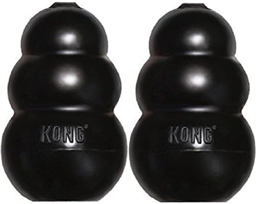 KONG Extreme Dog Pet Toy Dental Chew (2 Pack), Large, Large - 2 Pack, Black, Model:K1-2