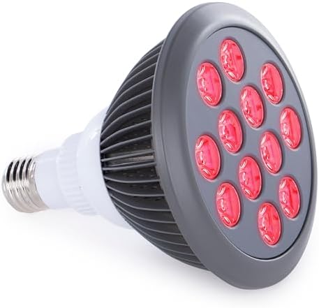 Hooga Red Light Therapy, Red and Near Infrared Wavelengths, Dual Chip 12 LEDs for Skin, Pain Relief, Anti Aging, Muscle Recovery, Performance, Energy. Handheld, Power Cord Included. HG24.