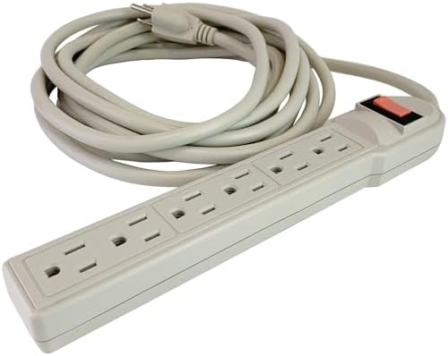 Stanley 30021 PowerMax 6 XL, 6-Outlet Power Strip w/ Long Cord , Beige