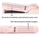 L'ANGE HAIR Le Duo 360° Airflow Styler | 2-in-1 Curling Wand & Titanium Flat Iron Hair Straightener Professional Curler with Cooling Air Vents to Lock in Style Dual Voltage Adjustable Temp