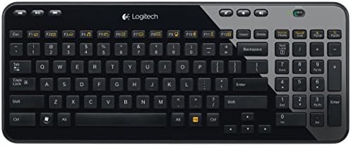 Logitech K360 Wireless USB Desktop Keyboard — Compact Full Keyboard, 3-Year Battery Life (Glossy Black) (Renewed)