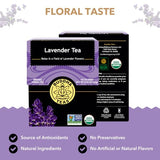 Buddha Teas - Organic Lavender Tea - Herbal Tea - For Health & Wellbeing - With Antioxidants & Minerals - Clean Ingredients - Caffeine Free - OU Kosher & Non-GMO - 18 Tea Bags (Pack of 1)