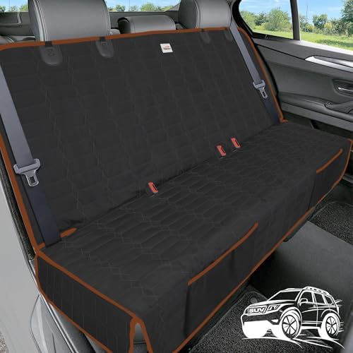Dog Seat Cover for Back Seat Waterproof Bench Seat Covers for SUV Washable Car Seat Covers for Dogs Non-Slip Pet Seat Cover for Back Seat Heavy Duty Protector for SUVs