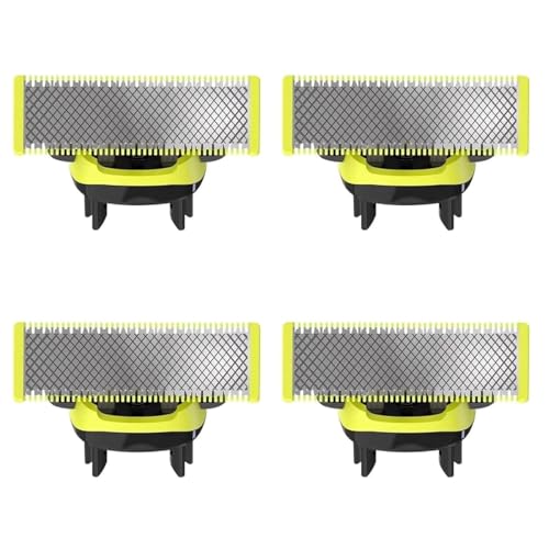 4-Pack Compatible with One Blade Replacement Heads | Blades Compatible with Oneblade Replacement Blades | For Norelco One Blade Replacement Heads QP210/80 QP2515 QP2520 QP2630 QP2834...