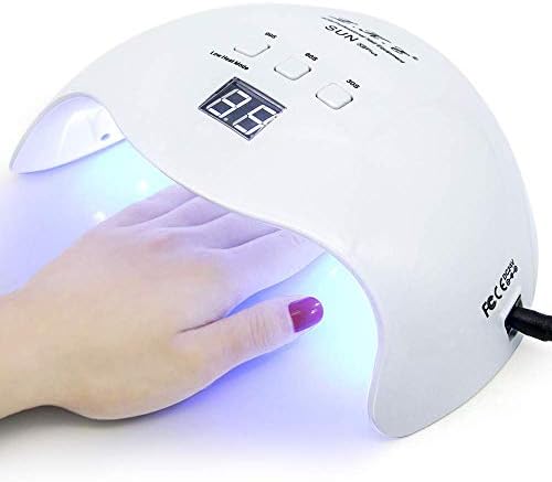Gel UV LED Nail Polish Lamp, LKE Nail Dryer 40W LED Light with 3 Timers Professional for Nail Art Tools Accessories White