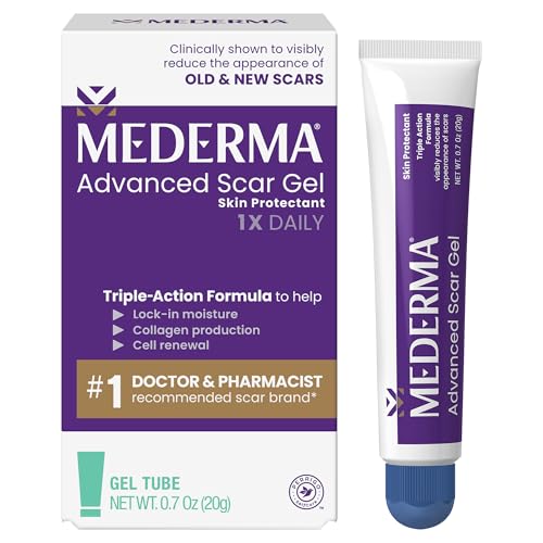Mederma Advanced Scar Gel, Treats Old and New Scars, Reduces the Appearance of Scars from Acne, Stitches, Burns and More, 0.70oz (20g)