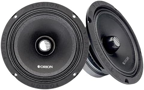 ORION Cobalt CM652 High Efficiency 6.5" Mid-Range Bullet Loudspeakers, 1000W Max Power, 250W RMS, 2 Ohm, 1.5" Voice Coil - Pro Car Audio Stereo, Midrange Speakers (Pair)