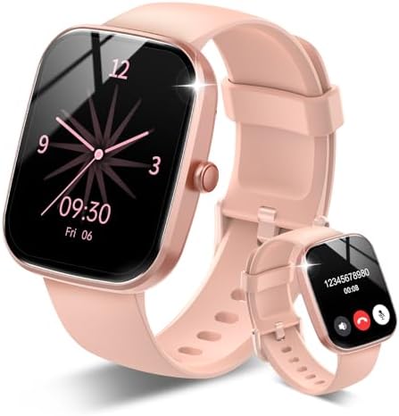 Smart Watch, 1.91" HD Screen Smartwatch for Men Women(Answer/Make Call), Fitness Watch with Heart Rate/Sleep Monitor/Steps Monitor, 110+ Sports Modes, IP68 Waterproof Activity Trackers Pink