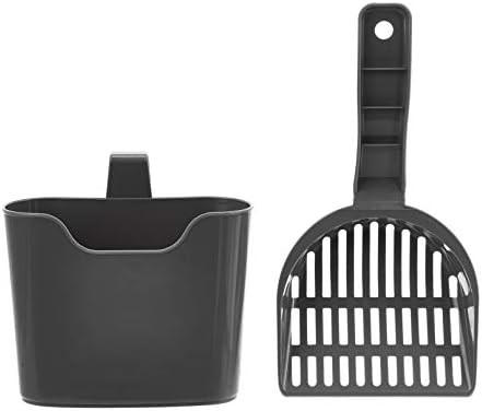 Amazon Basics Durable Litter Scoop with Holder for Cat Litter Box