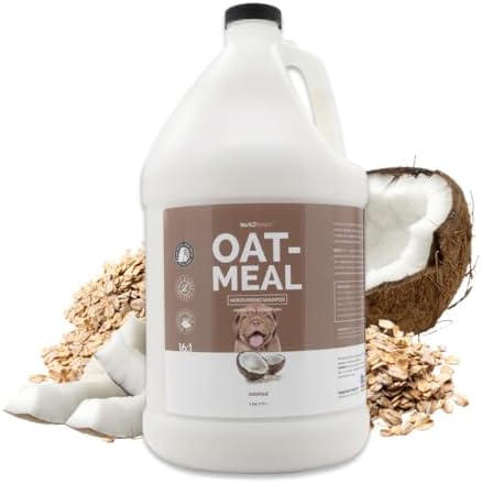 Bark 2 Basics Oatmeal Dog Shampoo, 1 Gallon - Natural Colloidal Oatmeal, Natural Ingredients, Calms Dry Itchy Irritated Skin, Moisturizes and Soothes the Skin and Coat, Professional Grade