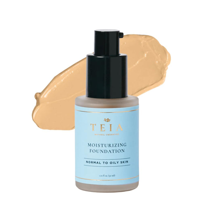 TEIA Cosmetics - Moisturizing Light Coverage Foundation, Natural Finish. Non-toxic, vegan, cruelty-free. (LIGTH TAN)
