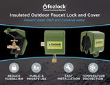 Fozlock Outdoor Faucet Lock System - Insulated Water Spigot Lock and Garden Hose Bib Lock with Cover, Stainless Steel - Prevent Water Theft and Stop Unauthorized Water Use, Easy Installation