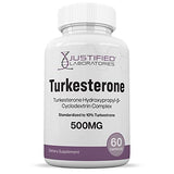 Justified Laboratories Turkesterone 500mg 10% Standardized Naturally Increase Stamina Endurance Strength 60 Capsules