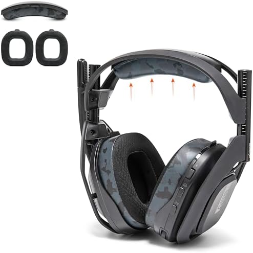 WC A50 Mod Kit - Heabdand & Cooling Gel Earpads Bundle for Astro A50 Gen 4, 5 & A50X | Black Camo