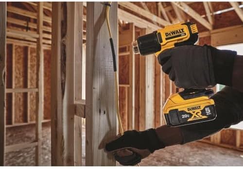 DEWALT 20V MAX Heat Gun Kit, Cordless, Up to 990 Degrees, 42 Minutes of Run Time, LED Light, Battery and Charger Included (DCE530P1)