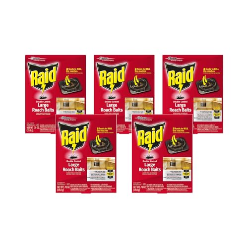 Raid Double Control Large Roach Baits (8 Count (Pack of 5))