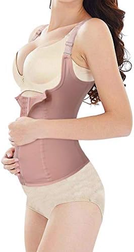 URSEXYLY Maternity Support Belt Postpartum Waist Trainer Shapewear Recovery Waist Cincher Beige