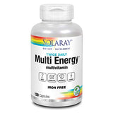 SOLARAY Multi Energy No Iron, Two Daily, Capsule (Btl-Plastic) 60ct (60 Serv, 120 CT)