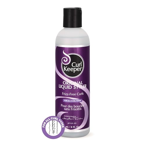 Original Curl Keeper Anti-Frizz Curl Defining Hair Styler (8 Oz) - Lightweight Curl Definer Liquid Gel for All Weather Conditions - Wavy & Curly Hair Products for Women (Cream Alternative)