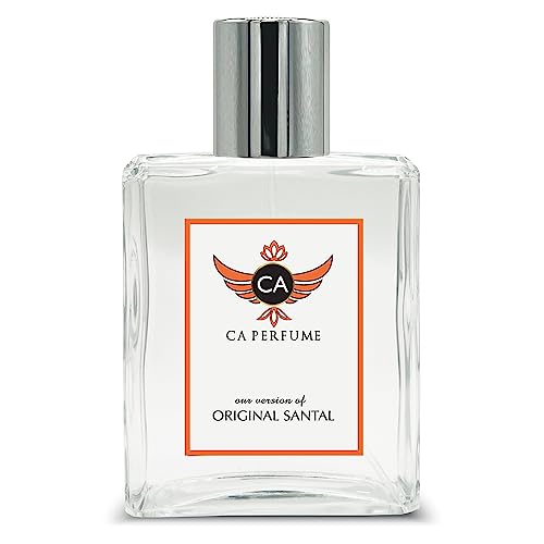CA Perfume Impression of Original Santal For Men Replica Fragrance Dupes Eau de Parfum Spray Bottle 3.4 Fl Oz/100ml-X1