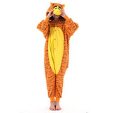 Beauty Shine Onesie Cartoon Animal Costume One Piece Pajamas Cosplay Halloween Christmas Sleepwear Jumpsuit Homewear (US, Age, 6 Years, Tigger)