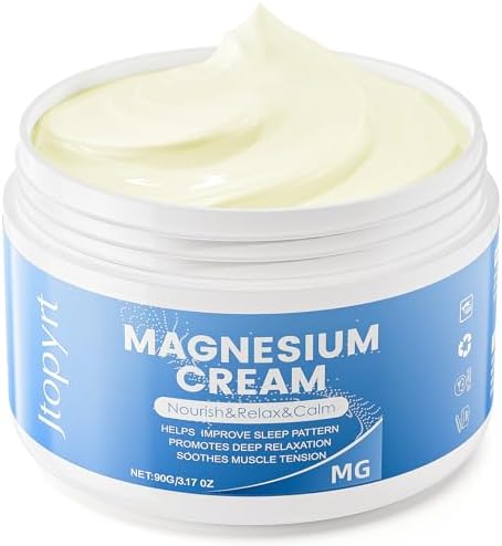 Magnesium Cream for Sleep: Magnesium Lotion Easily Absorbed by Muscles Long Lasting Moisturizing 90g/3.17oz
