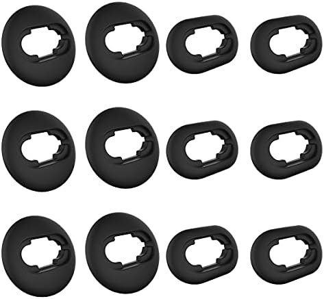 6 Pairs L/S Galaxy Buds Live Ear Tips Silicone Adapter Ear Wing Tips Replacement Earbuds Tips for Samsung Galaxy Buds Live Accessories Rubber Earbuds Tips, Black