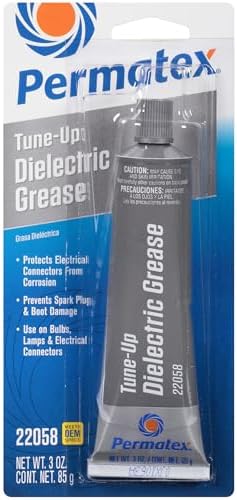Permatex 22058 Dielectric Tune-Up Grease, 3oz. - High Performance Dielectric Grease Used To Protect Terminals, Spark Plugs, Wiring And Other Electrical Connections Against Salt, Dirt, And Corrosion