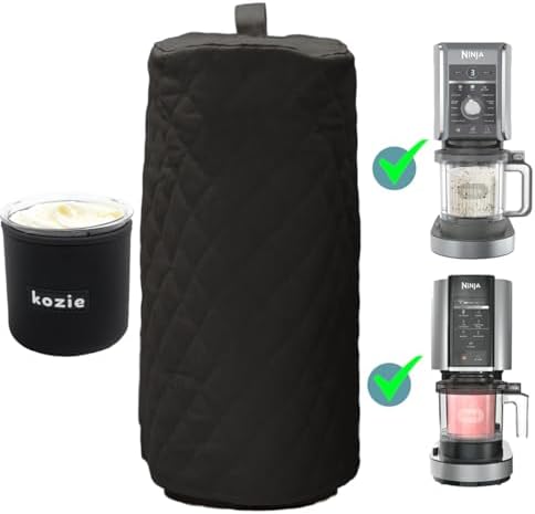 (UPGRADED) Ninja Creami Appliance Dust Cover (Noise-reducing technology) - Premium 3-layer design for 7-in-1 Original & 11-in-1 Deluxe ice cream maker (Charcoal, Ninja Creami Original and Deluxe)